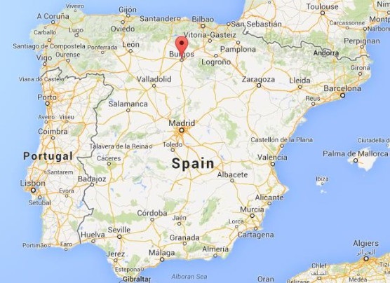 burgos on map of spain 640x436